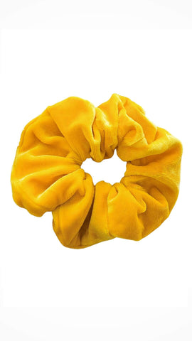 Weicher Samt Scrunchie in Sonnen Gelb Haargummi Accessoires für Frauen von Lymaja Jewelry