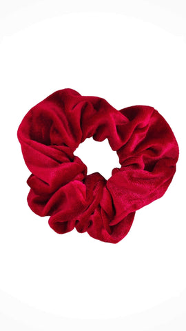 Samt Scrunchie Kirsch Roter weicher Haargummi für Frauen von Lymaja Jewelry 