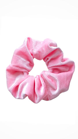 Samt Scrunchie in Puder Rosa weicher Haargummi von Lymaja Jewelry 