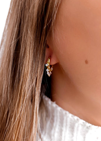 Shiny Choker Hoops Ohrring Creolen in gold von Lymaja