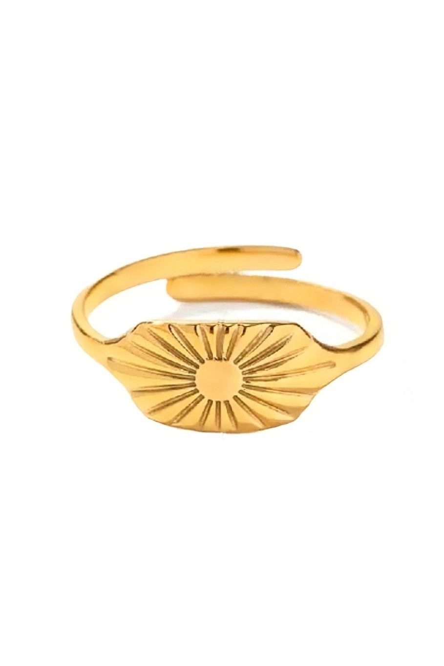 Soley Sonnen Ring in gold aus wasserfestem Edelstahl von LYMAJA JEWELRY