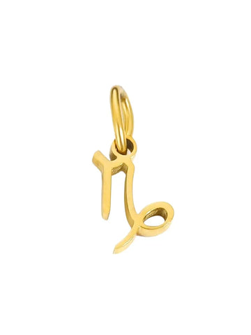 Halsketten Sternzeichen Charm Steinbock Anhänger in gold aus Edelstahl von Lymaja Jewelry