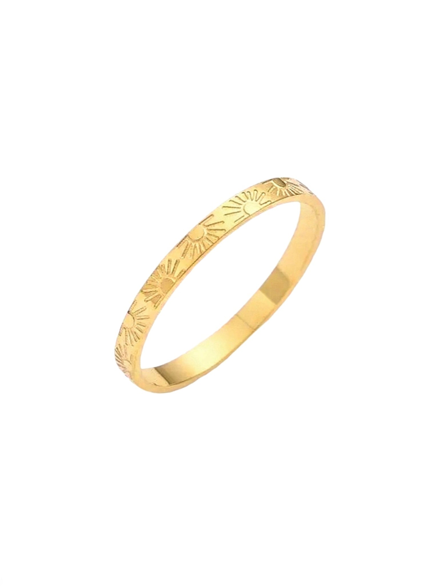 Sunny Sonnen Ring in gold aus 18k Edelstahl von Lymaja Jewelry 