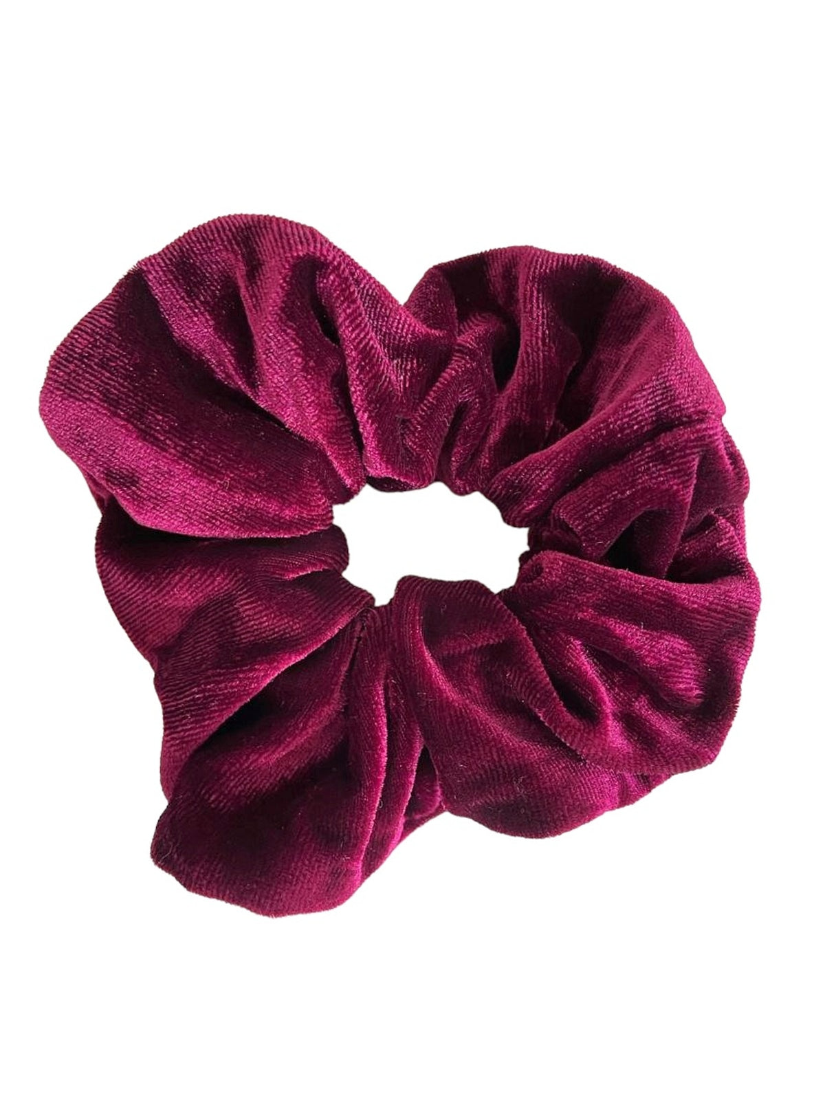 Velvet samt haargummi scrunchie bordeaux rot lymaja