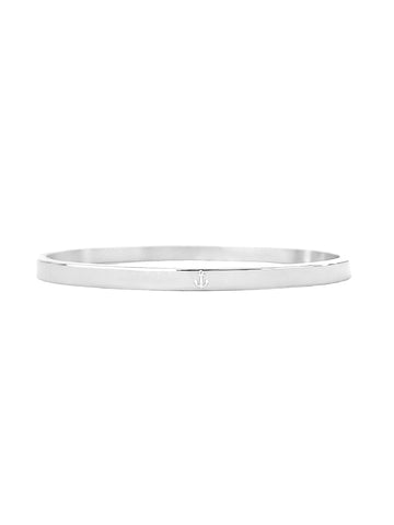 Filigraner Anker Armreif in Silber aus Edelstahl mit feiner Gravur.