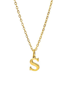 Buchstaben Charm Halskette