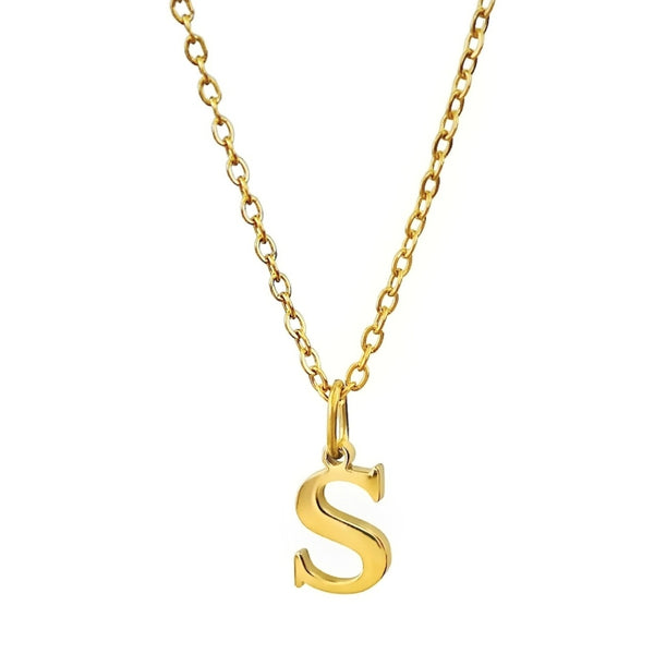 Buchstaben Charm Halskette