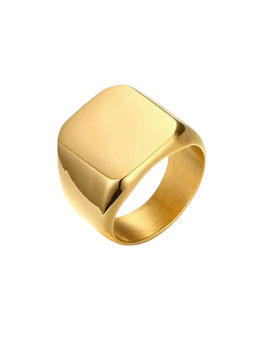 Goldener Siegelring für Herren im klassischen Design