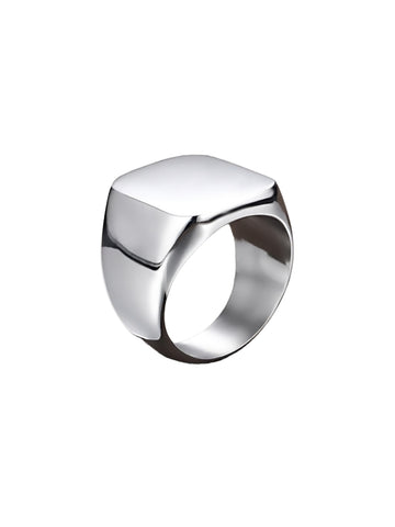 Classy Siegel Ring aus Edelstahl in silber für Männer von Lymaja Jewelry 