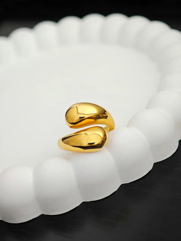 Eleganter Tropfenring für Damen – 18 Karat vergoldet