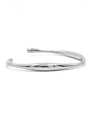 Silberner geometrischer Damen Armreif aus Edelstahl - Lymaja