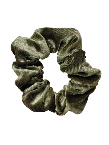 haargummi Samt Velvet scrunchie olive grün lymaja