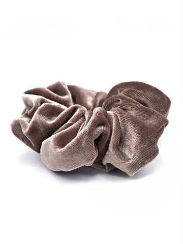 haargummi Samt Velvet scrunchie taupe nougat lymaja