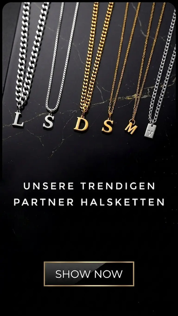 Edelstahl Halsketten personalisiert mit Wunschbuchstaben von Lymaja