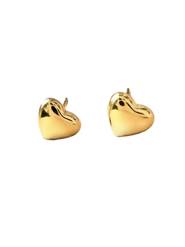 Mini Herz Ohrstecker Ohrringe in gold aus Edelstahl von Lymaja Jewelry 