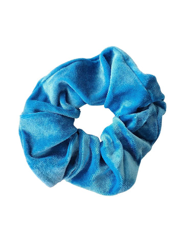 Samt Scrunchie in Aqua Blau weicher Haargummi von LYMAJA