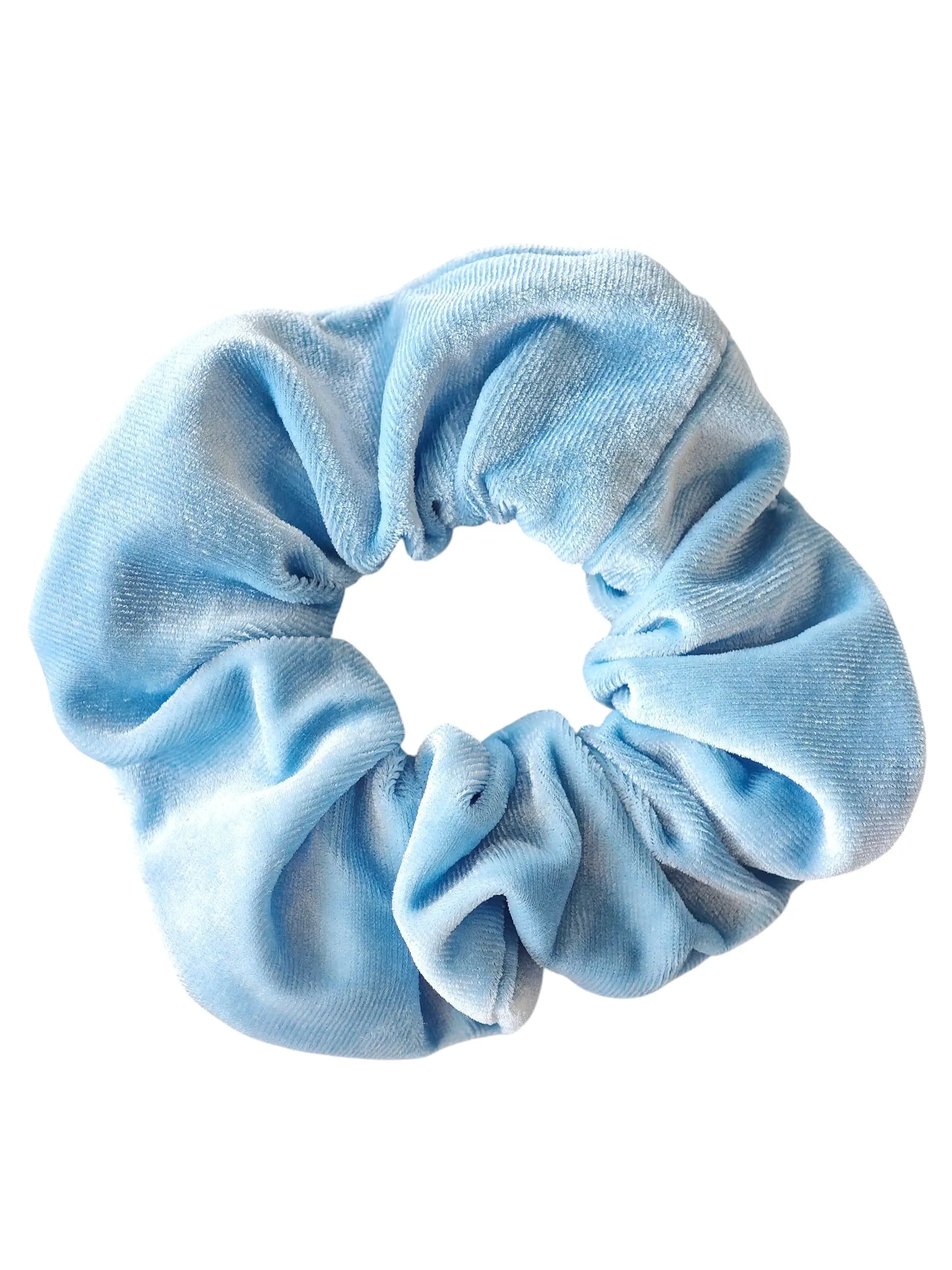 Samt Scrunchie in Baby Hellblau weicher Haargummi von LYMAJA