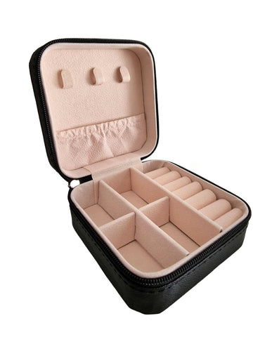 Schwarze Schmuck Box aus PU-Leder für Schmuckaufbewahrung