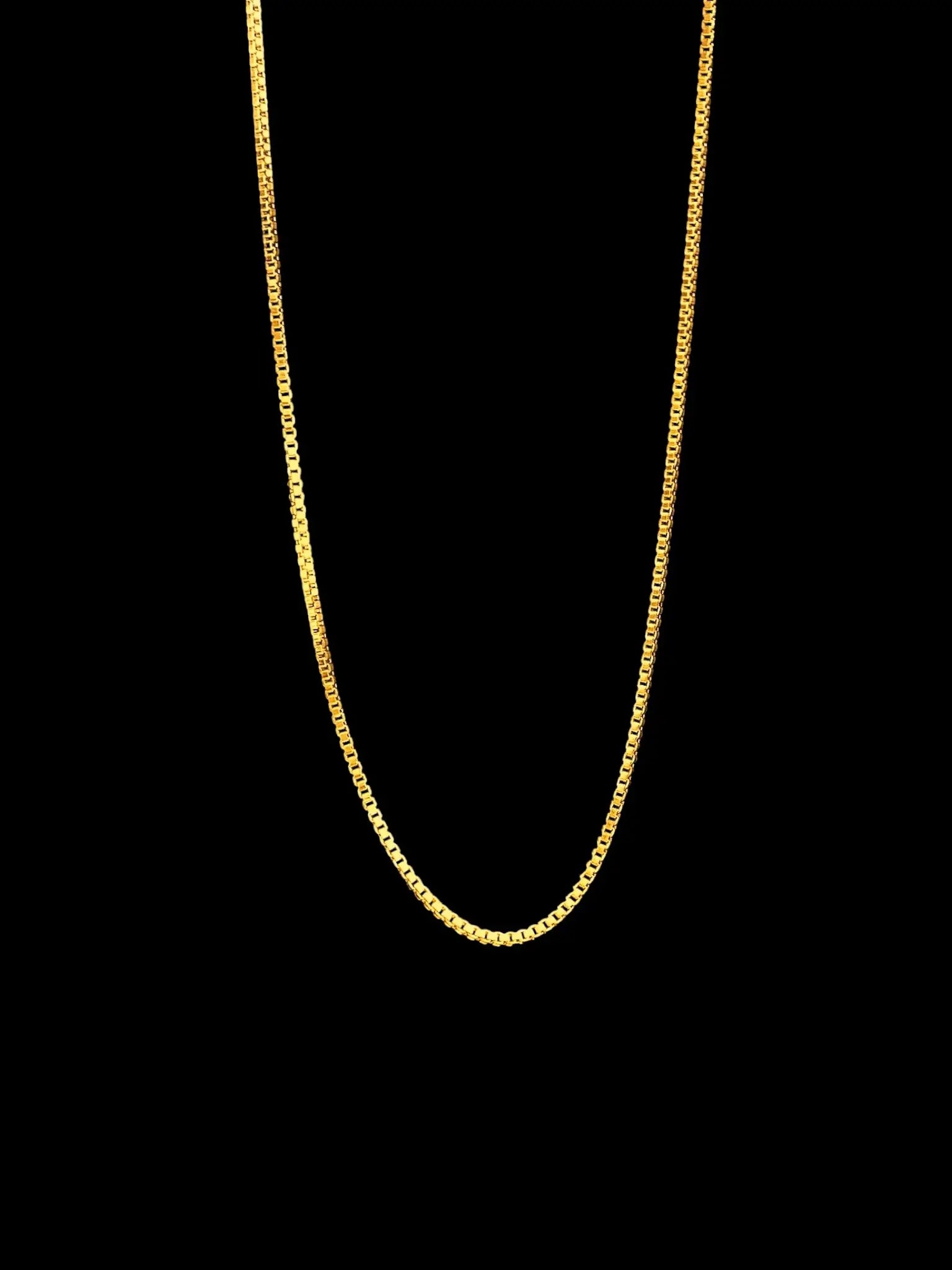 Slim Box Chain – 1,2 mm Edelstahl-Boxkette in Gold, 50 cm oder 60 cm - LYMAJA