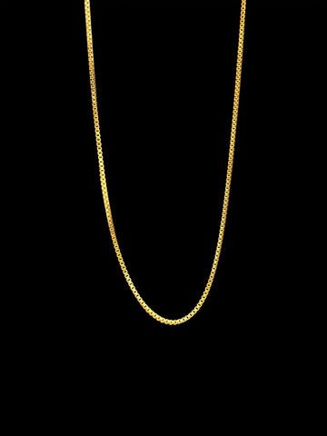 Slim Box Chain – 1,2 mm Edelstahl-Boxkette in Gold, 50 cm oder 60 cm - LYMAJA