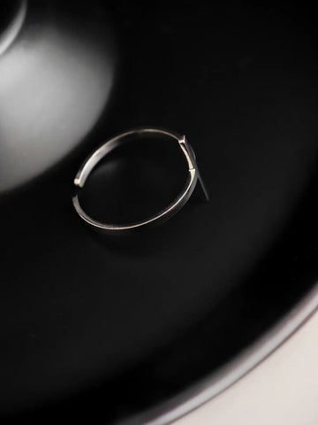 Verstellbarer Männer Kreuzring aus Edelstahl, schlankes Design - LYMAJA