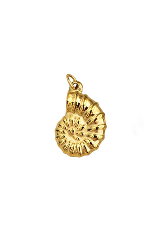 schneckenförmiger Muschel Charm in gold für Halsketten - LYMAJA