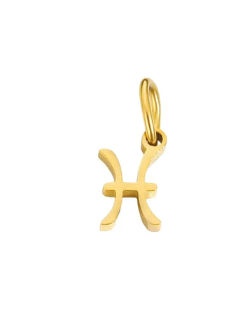 Halsketten Sternzeichen Charm Fische Anhänger in gold aus Edelstahl von Lymaja Jewelry