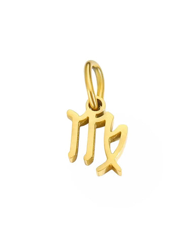 Halsketten Sternzeichen Charm Jungfrau Anhänger in gold aus Edelstahl von Lymaja Jewelry