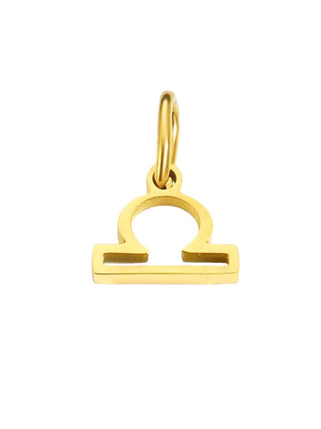 Halsketten Sternzeichen Charm Waage Anhänger in gold aus Edelstahl von Lymaja Jewelry