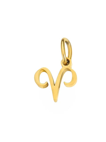 Halsketten Sternzeichen Charm Widder Anhänger in gold aus Edelstahl von Lymaja Jewelry