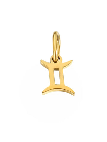 Halsketten Sternzeichen Charm Zwillinge Anhänger in gold aus Edelstahl von Lymaja Jewelry
