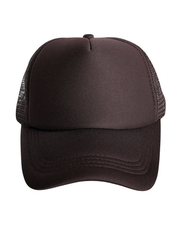 Braune Trucker Cap für Frauen als klassische Baseball Cap mit gebogenem Schirm