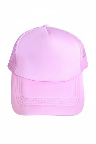 Rosane Trucker Cap für Frauen als klassische Baseball Cap mit gebogenem Schirm