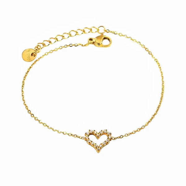 Zirkon Heart Armkette