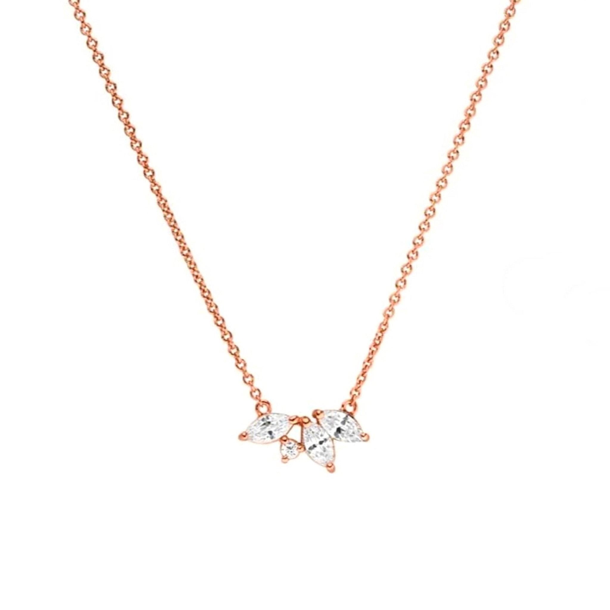 kette rose mit zirkon steinen Lymaja